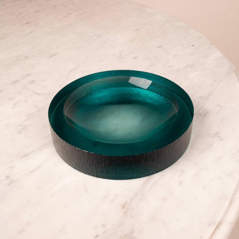 Wrought glass tidy tray by Flavio Poli for Seguso 1960