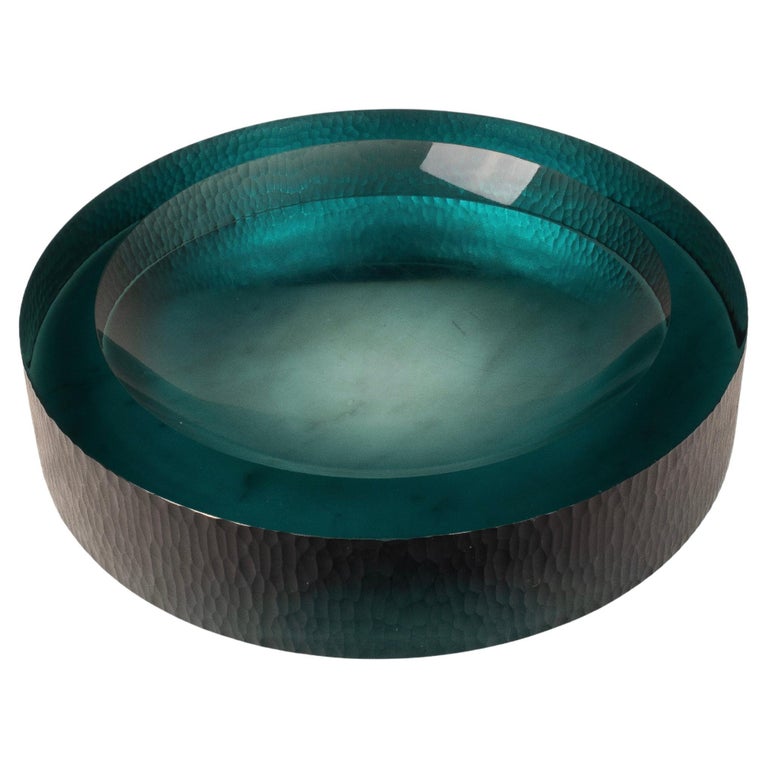 Wrought glass tidy tray by Flavio Poli for Seguso 1960
