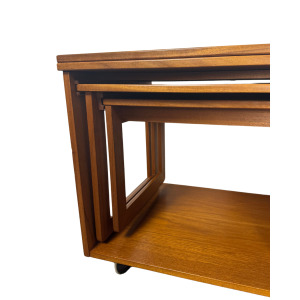 Mid-Century McIntosh Tristor Occasional Tables with Storage. 1960s