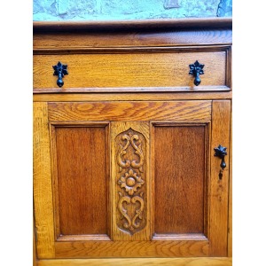 Vintage Oak Chest Of Drawers Sideboard Two Drawer Lovely Detailing Super Proportions