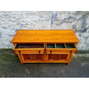 Vintage Oak Chest Of Drawers Sideboard Two Drawer Lovely Detailing Super Proportions