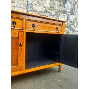 Vintage Oak Chest Of Drawers Sideboard Two Drawer Lovely Detailing Super Proportions
