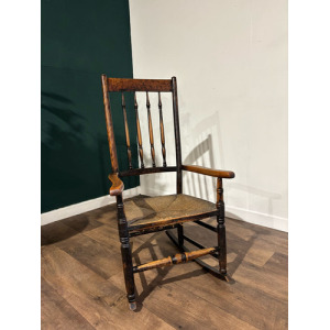 18th Century Lancashire Spindle Back Rocking Chair