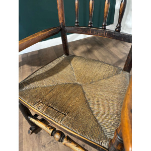 18th Century Lancashire Spindle Back Rocking Chair