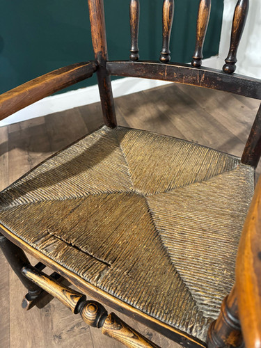 18th Century Lancashire Spindle Back Rocking Chair