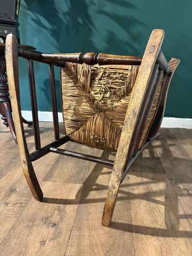 18th Century Lancashire Spindle Back Rocking Chair