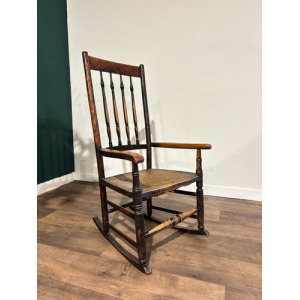18th Century Lancashire Spindle Back Rocking Chair