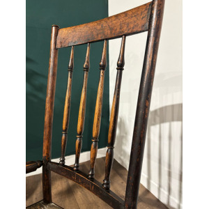 18th Century Lancashire Spindle Back Rocking Chair