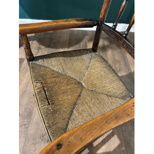 18th Century Lancashire Spindle Back Rocking Chair