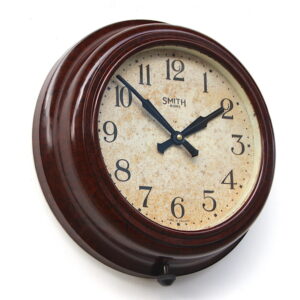 1940s British Bakelite Vintage School / Commercial Wall Clock. Fully Guaranteed