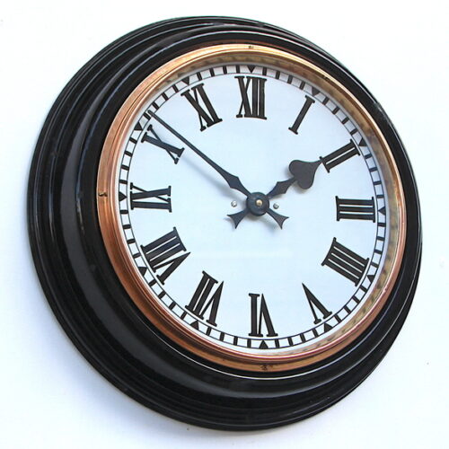 1940s British Enamelled Synchronome Vintage Wall Clock. Fully Guaranteed