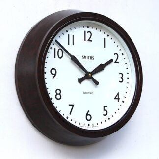 1950s British Bakelite Vintage School / Commercial Wall Clock. Fully Guaranteed