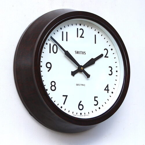 1950s British Bakelite Vintage School / Commercial Wall Clock. Fully Guaranteed