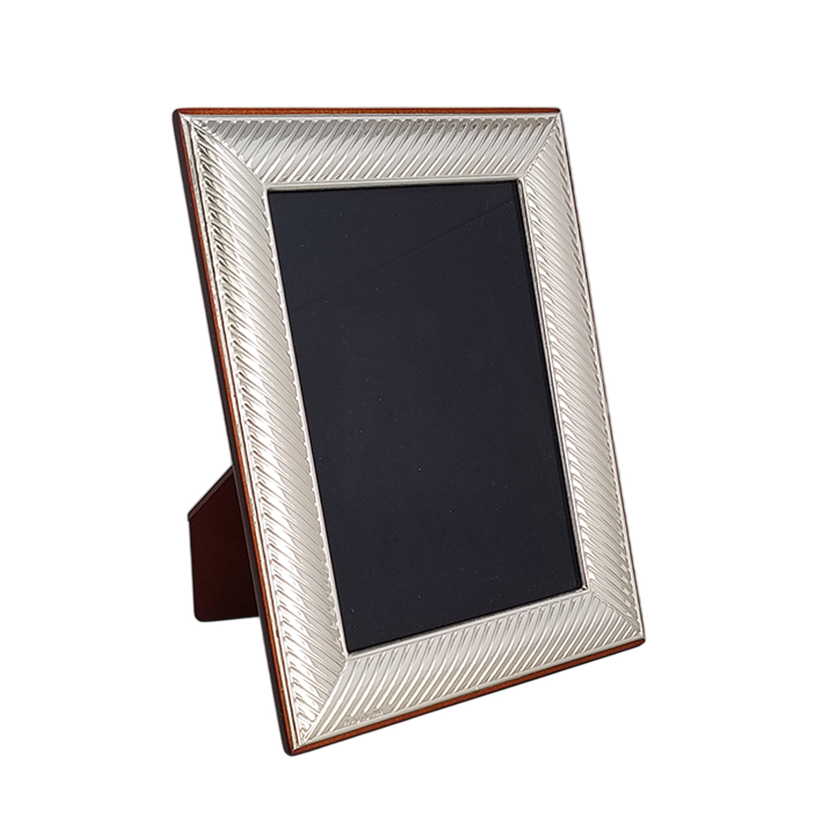 1960s Gorgeous Photo Frame in Silver Plated with Glass. Made in Italy