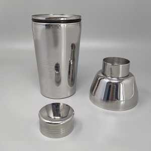 1970s Astonishing Cocktail Shaker by Guy Degrenne in Stainless Steel. Made in France