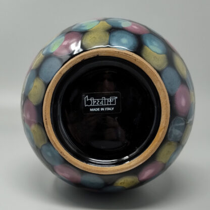 1980s Exquisited Handcrafted Polychrome Vase in Ceramic by Bizzirri. Made in Italy - Image 6