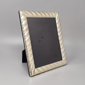 1970s Gorgeous Photo Frame in Silver Plated with Glass. Made in Italy