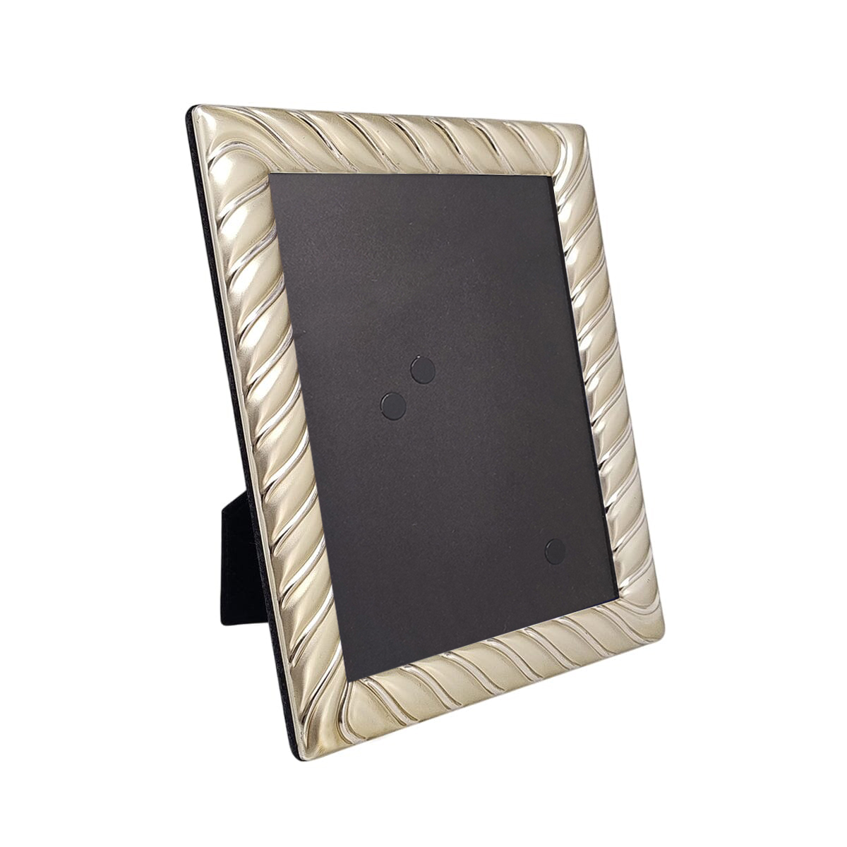 1970s Gorgeous Photo Frame in Silver Plated with Glass. Made in Italy