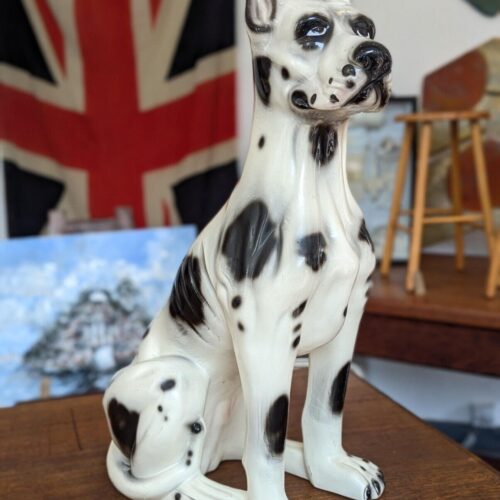 1970s Life Size Italian Ceramic Great Dane Dog Statue. Vintage/Retro/Mid Century