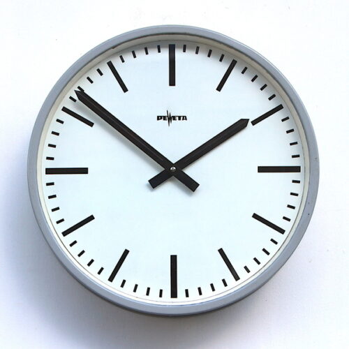 1970s Midcentury Original Industrial Wall Clock Factory. Fully Guaranteed