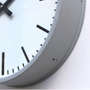 1970s Midcentury Original Industrial Wall Clock Factory. Fully Guaranteed