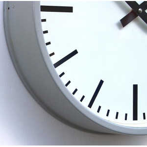 1970s Midcentury Original Industrial Wall Clock Factory. Fully Guaranteed