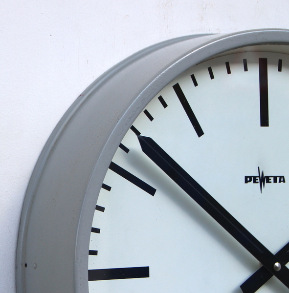 1970s Midcentury Original Industrial Wall Clock Factory. Fully Guaranteed