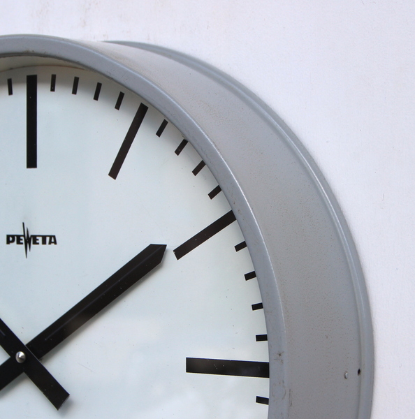 1970s Midcentury Original Industrial Wall Clock Factory. Fully Guaranteed