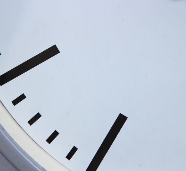 1970s Midcentury Original Industrial Wall Clock Factory. Fully Guaranteed