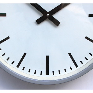 1970s Midcentury Original Industrial Wall Clock Factory. Fully Guaranteed