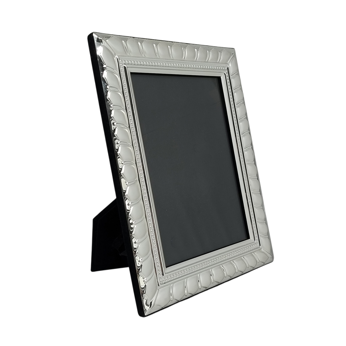 1970s Gorgeous Photo Frame in Silver Plated with Glass. Made in Italy
