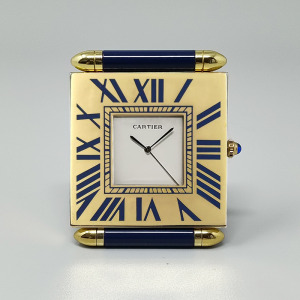 1990s Gorgeous Cartier Alarm Clock Pendulette. Made in Swiss