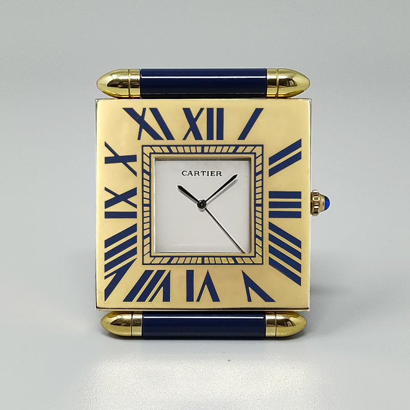 1990s Gorgeous Cartier Alarm Clock Pendulette. Made in Swiss