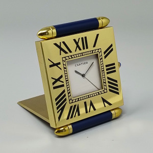 1990s Gorgeous Cartier Alarm Clock Pendulette. Made in Swiss