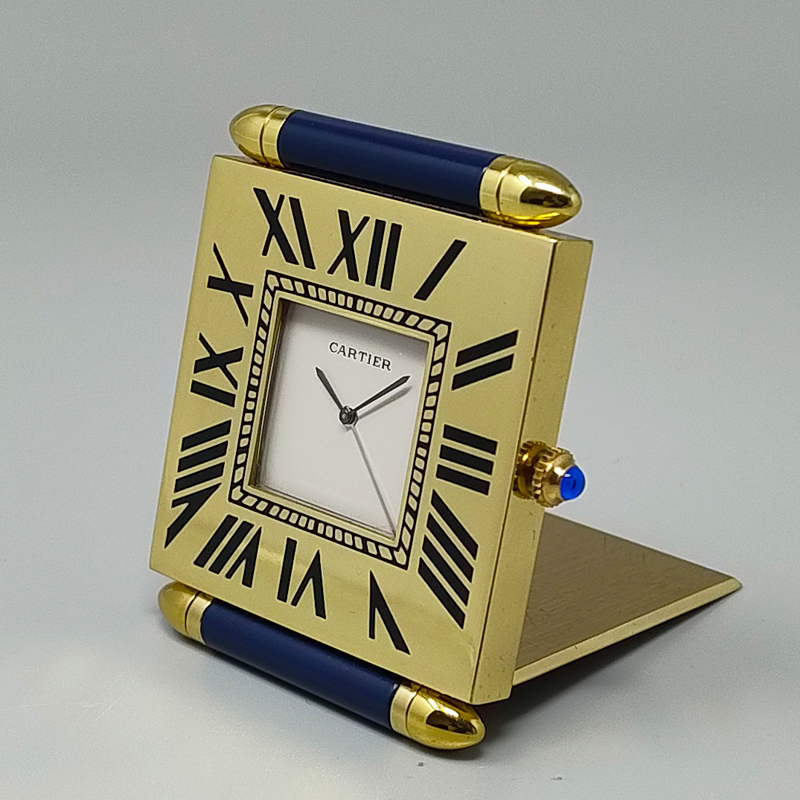 1990s Gorgeous Cartier Alarm Clock Pendulette. Made in Swiss
