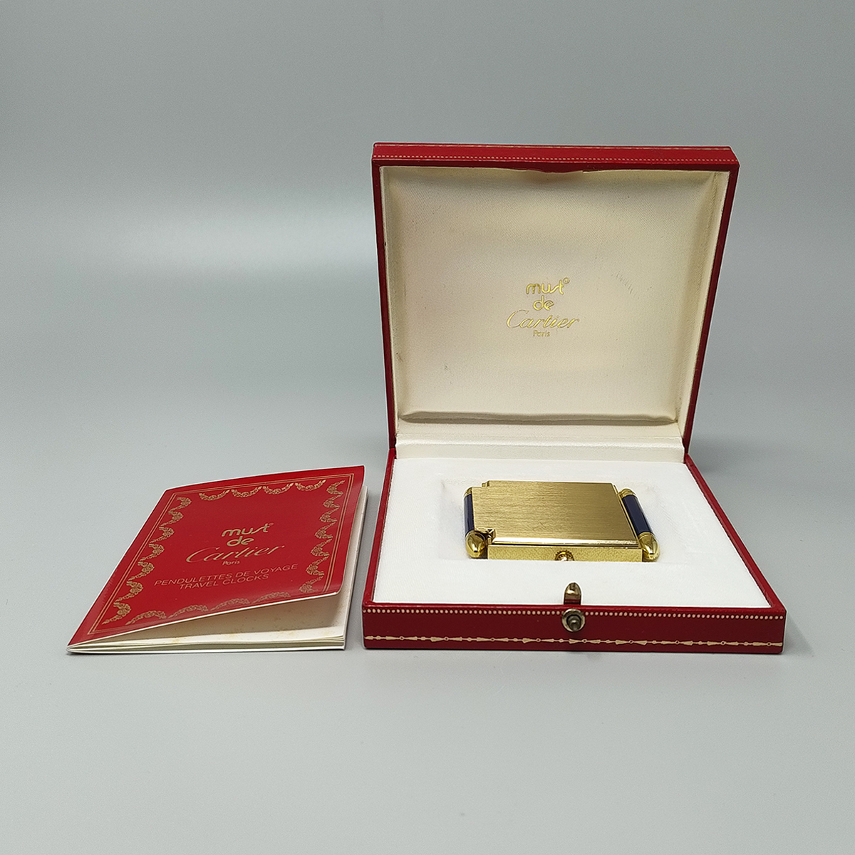 1990s Gorgeous Cartier Alarm Clock Pendulette. Made in Swiss