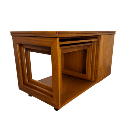 Mid-Century McIntosh Tristor Occasional Tables with Storage. 1960s