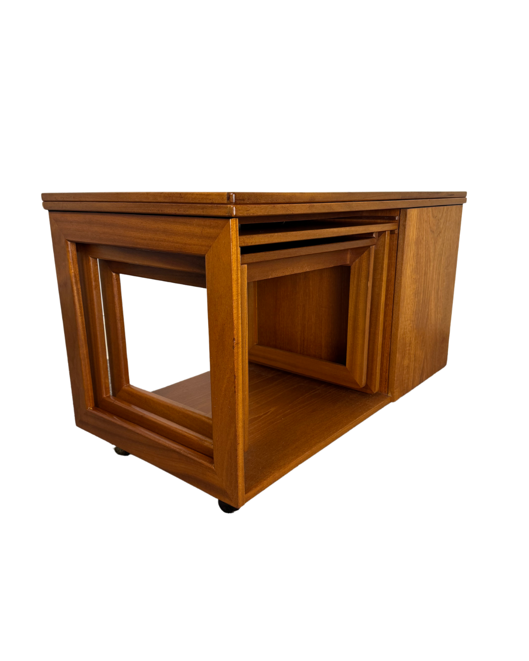 Mid-Century McIntosh Tristor Occasional Tables with Storage. 1960s