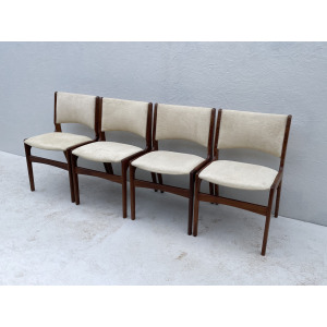 Mid Century Danish Teak Dining Chairs By Henning Kjærnulf