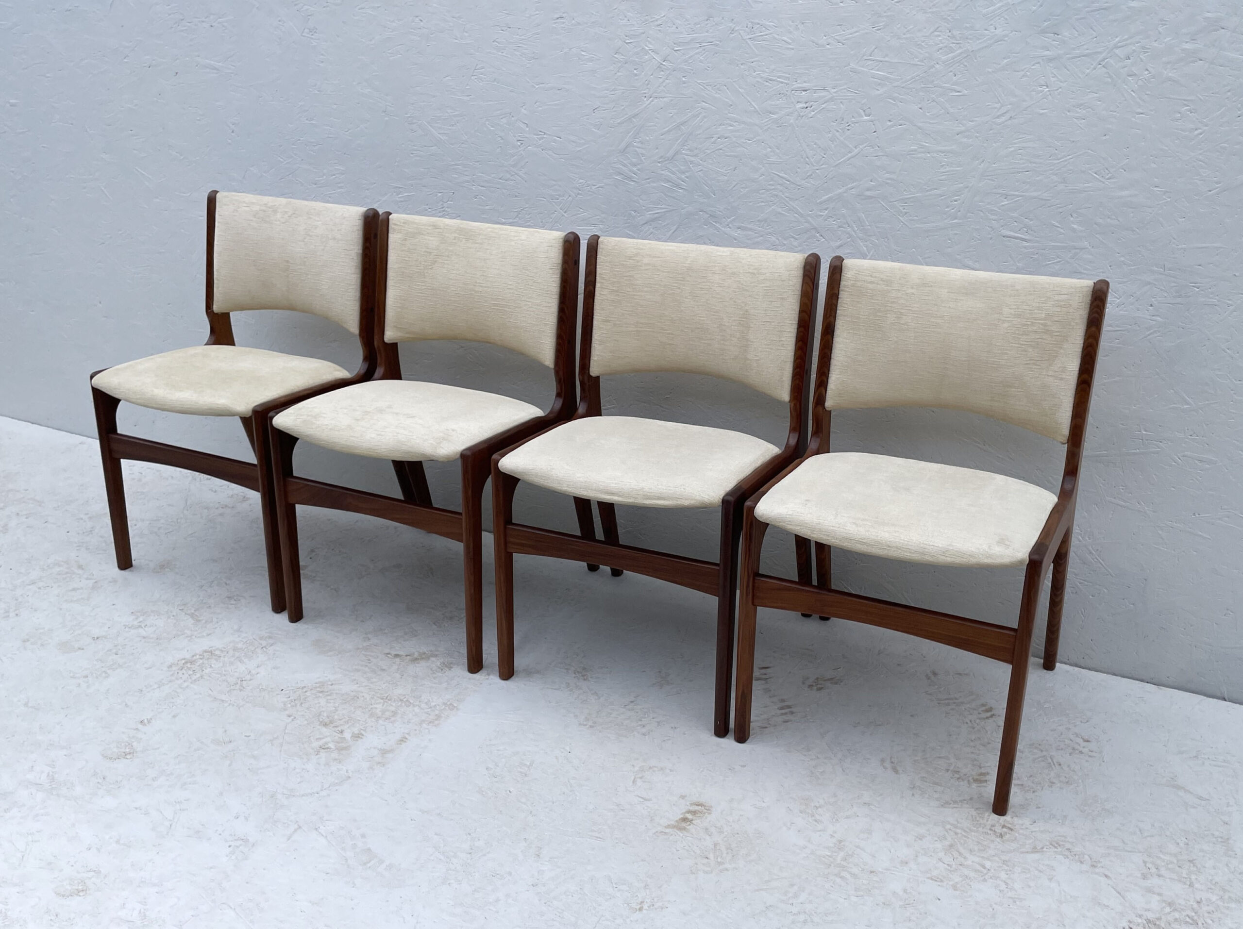 Mid Century Danish Teak Dining Chairs By Henning Kjærnulf