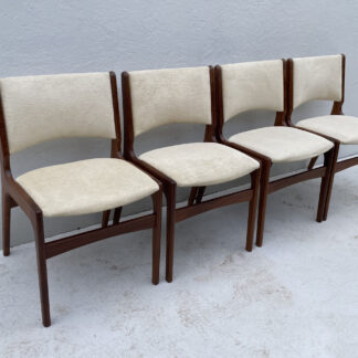 Mid Century Danish Teak Dining Chairs By Henning Kjærnulf
