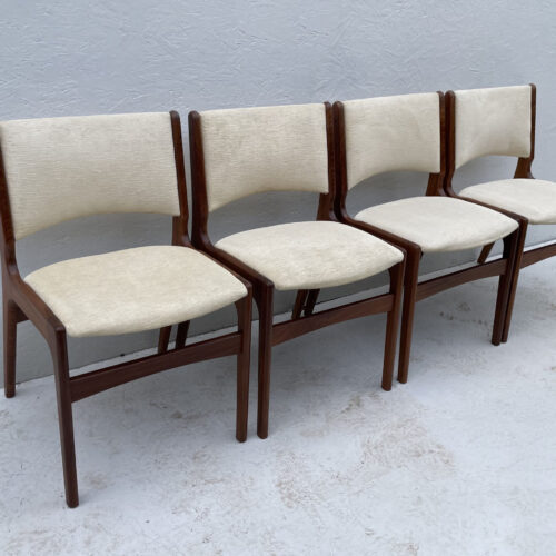 Mid Century Danish Teak Dining Chairs By Henning Kjærnulf