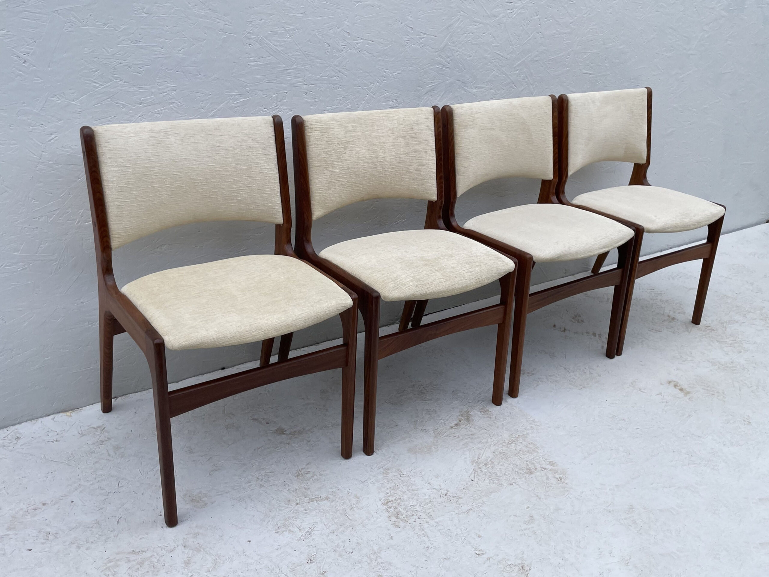 Mid Century Danish Teak Dining Chairs By Henning Kjærnulf