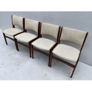Mid Century Danish Teak Dining Chairs By Henning Kjærnulf