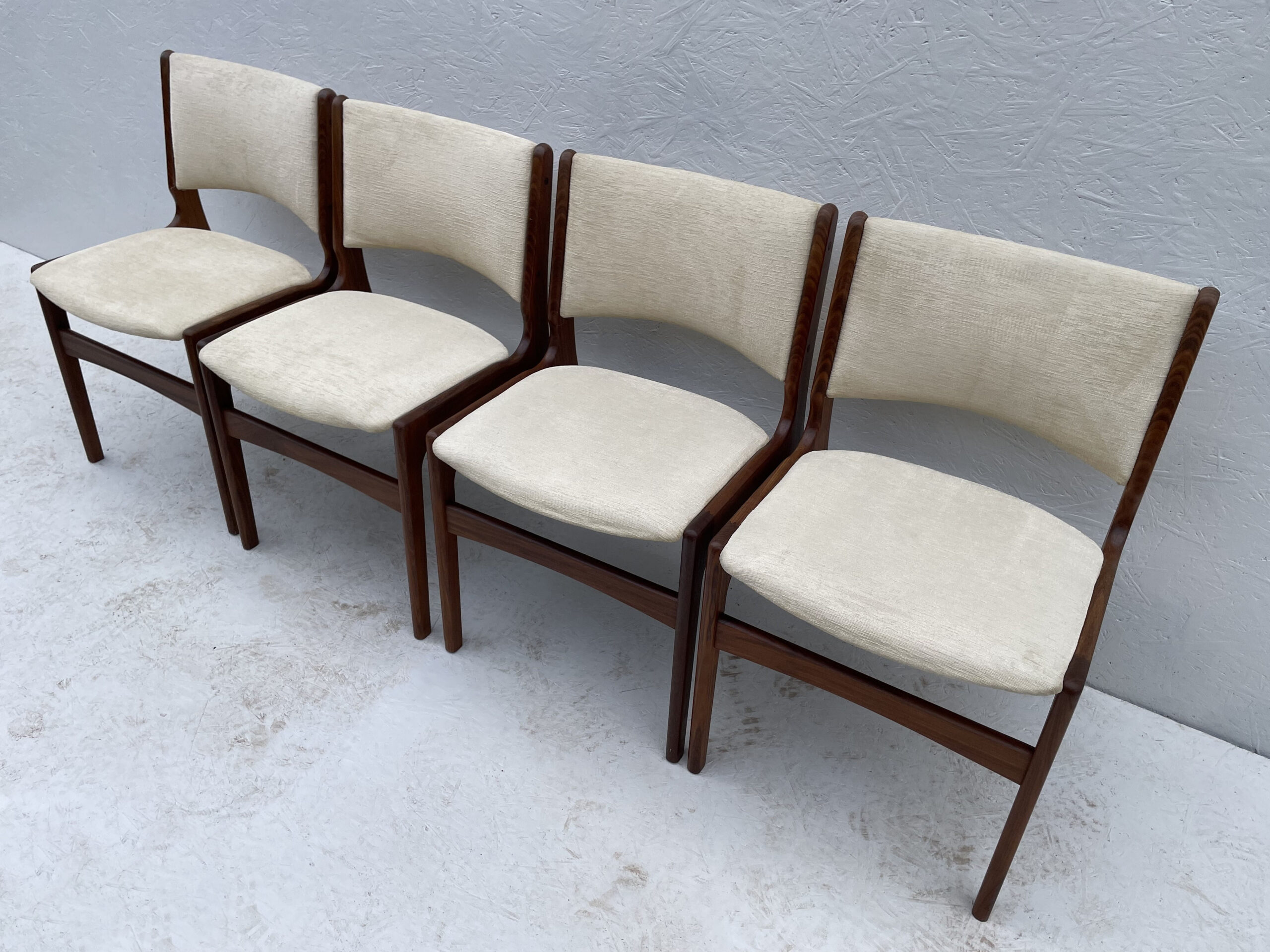 Mid Century Danish Teak Dining Chairs By Henning Kjærnulf