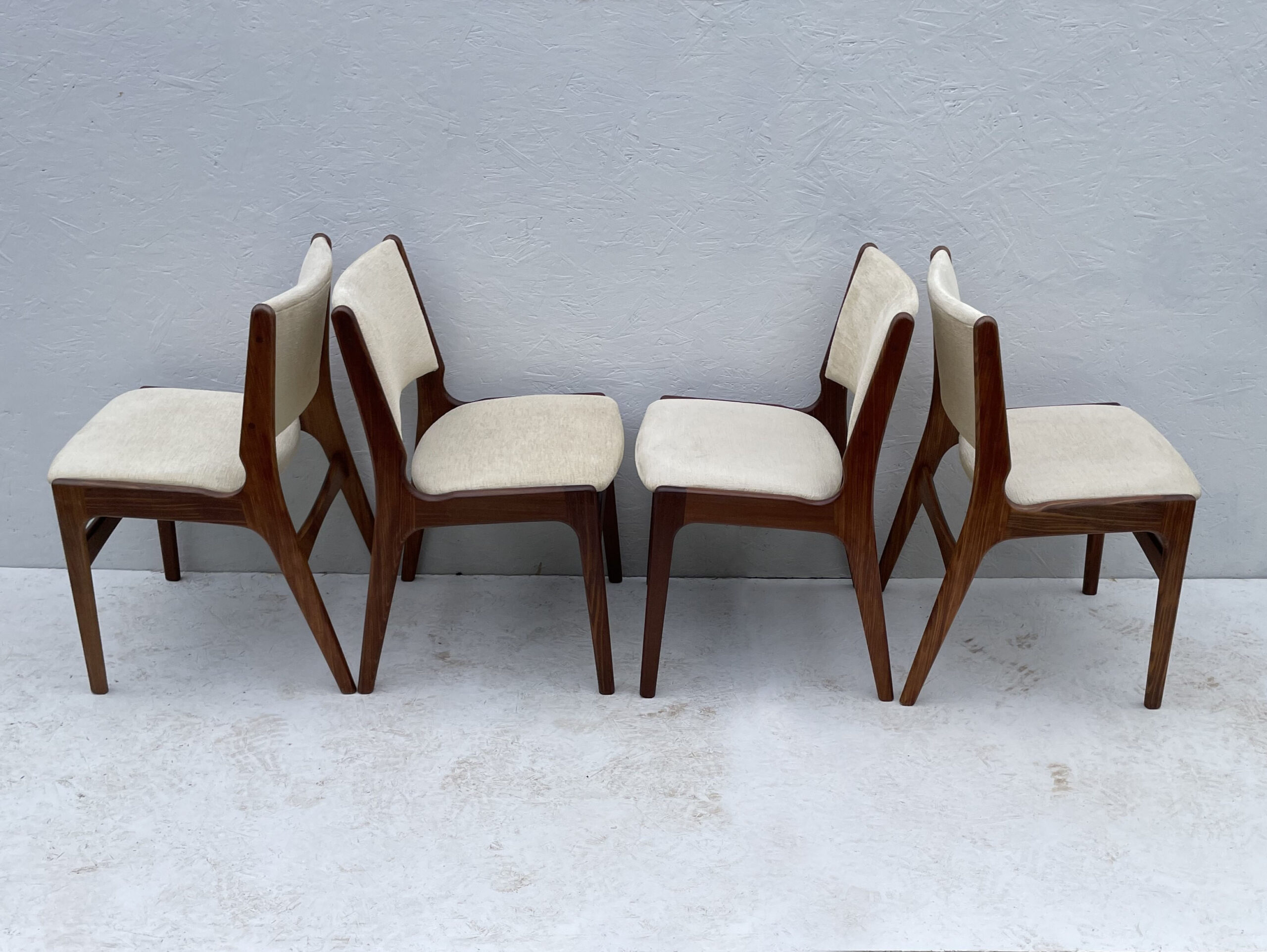 Mid Century Danish Teak Dining Chairs By Henning Kjærnulf