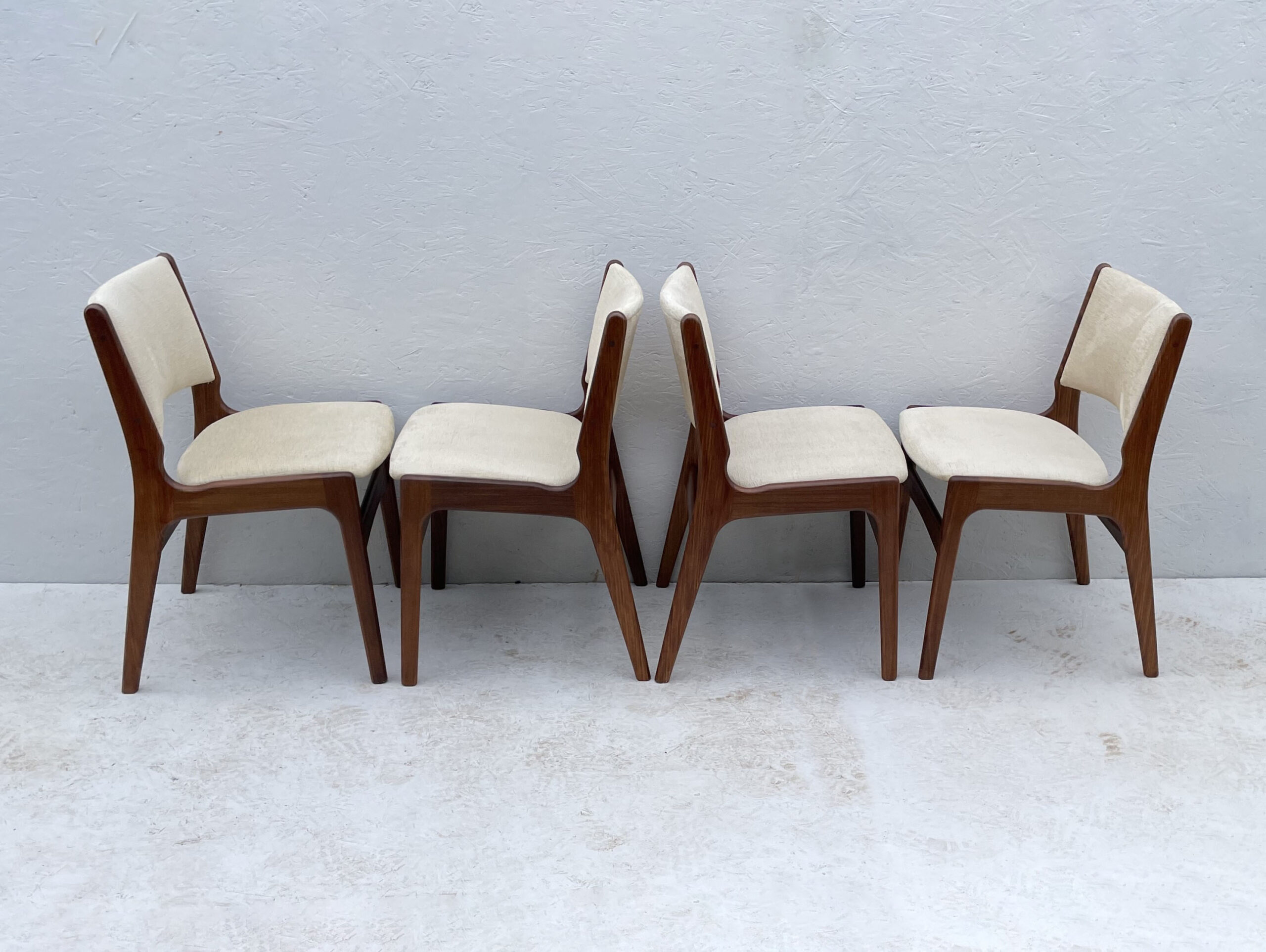Mid Century Danish Teak Dining Chairs By Henning Kjærnulf