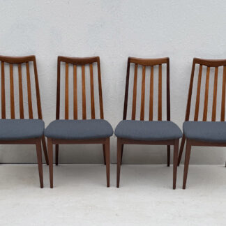 Mid Century Teak And Fabric Dining Chairs By Leslie Dandy For G Plan, 1960s, Set Of 4