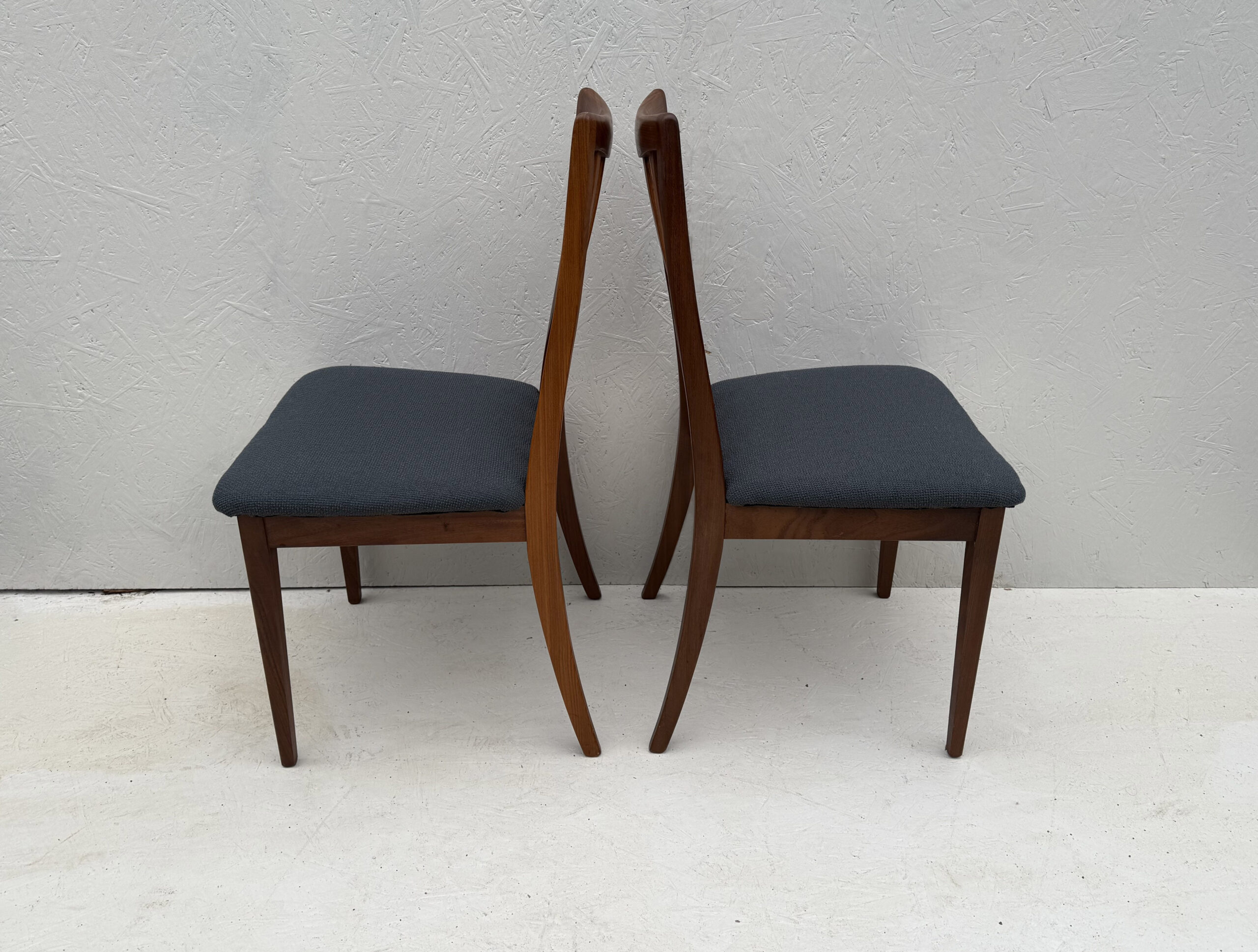 Mid Century Teak And Fabric Dining Chairs By Leslie Dandy For G Plan, 1960s, Set Of 4