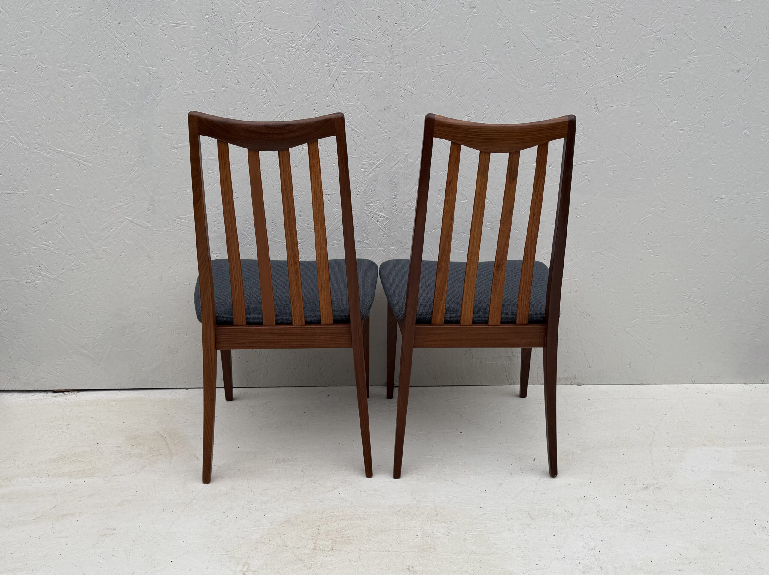 Mid Century Teak And Fabric Dining Chairs By Leslie Dandy For G Plan, 1960s, Set Of 4